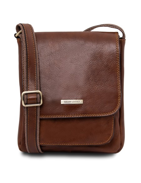 Jimmy Herrentasche aus Leder mit Vordertasche