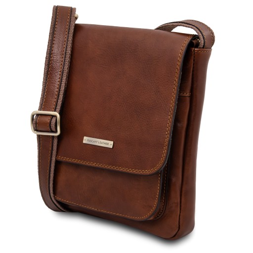 Jimmy Herrentasche aus Leder mit Vordertasche