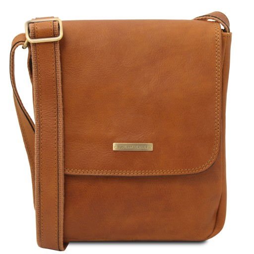 John Herrentasche aus Leder mit Reissverschlussfach