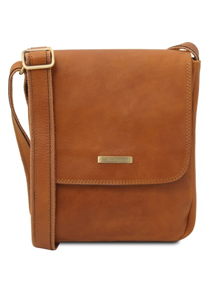 John Herrentasche aus Leder mit Reissverschlussfach