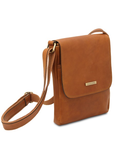 John Herrentasche aus Leder mit Reissverschlussfach