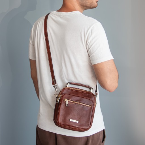 Paul Praktische Umhangetasche aus Leder