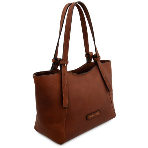 Libra Schultertasche aus Leder