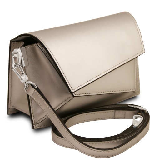 TL Bag Metallic leather shoulder bag