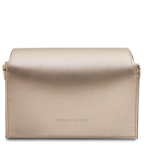 TL Bag Metallic leather shoulder bag