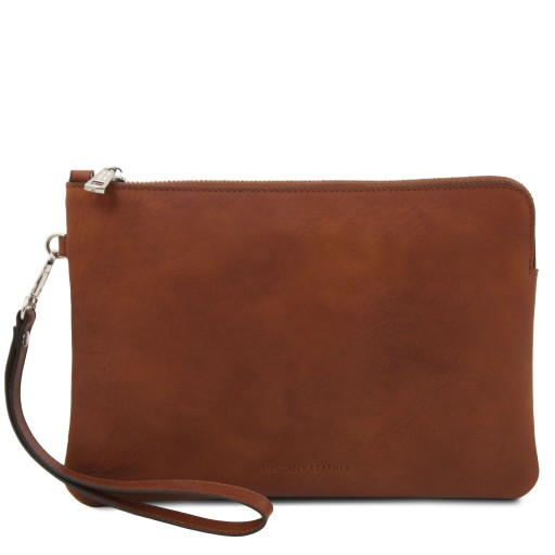 Will Leder Clutch mit Henkel
