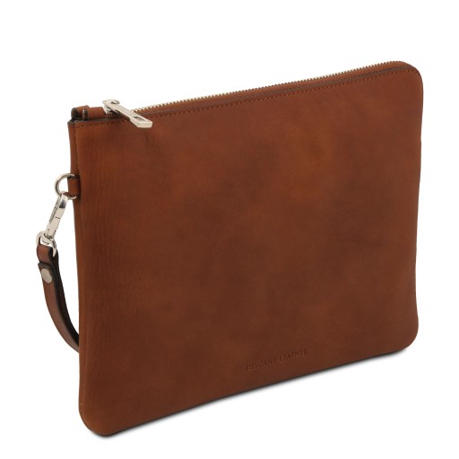 Will Leder Clutch mit Henkel