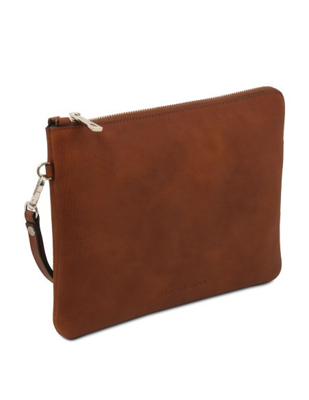 Will Leder Clutch mit Henkel