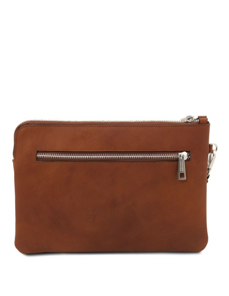 Will Leder Clutch mit Henkel