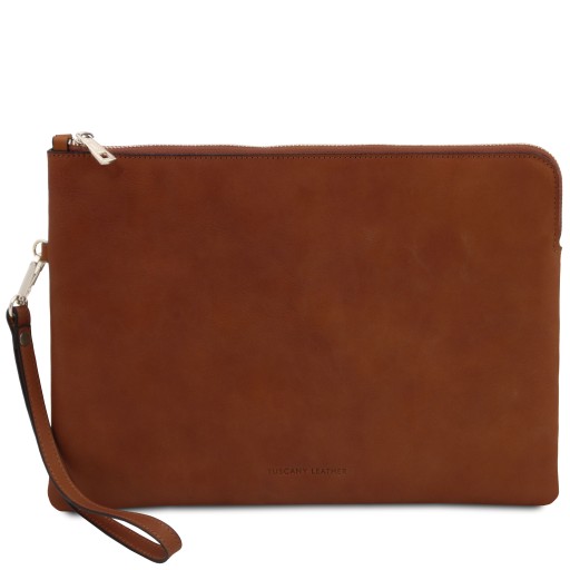 Giulio Maxi Lederclutch mit Henkel