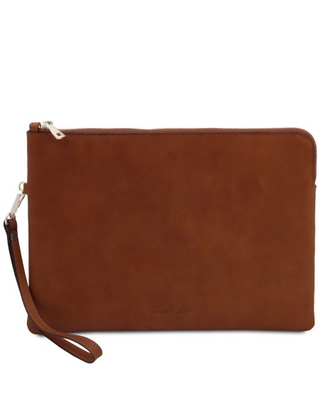 Giulio Maxi leather clutch with handle
