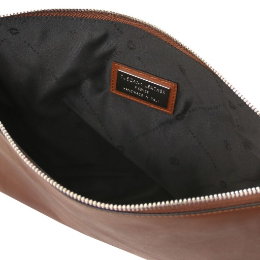 Giulio Maxi Lederclutch mit Henkel