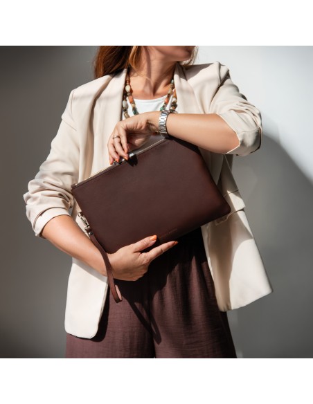 Giulio Maxi Lederclutch mit Henkel