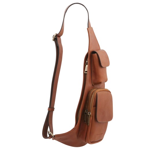 Leather crossover bag