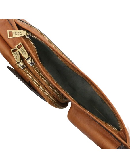 Leather crossover bag