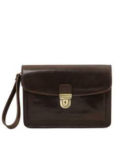 Max Elegante Handgelenktasche Herrentasche aus Leder