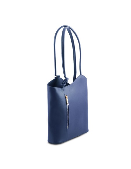 Patty Saffiano leather convertible backpack shoulderbag