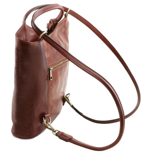 Patty Leather convertible backpack shoulderbag