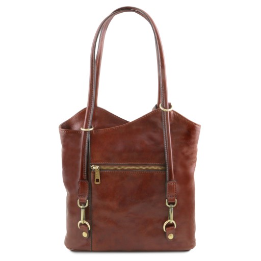 Patty Leather convertible backpack shoulderbag