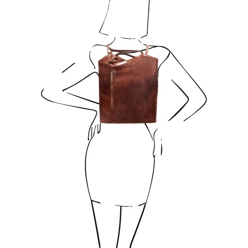 Patty Leather convertible backpack shoulderbag