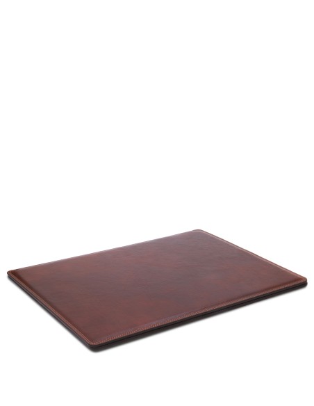 Leather desk pad with inner compartment