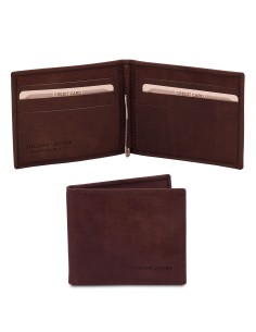 Exclusive leather card holder with money clip