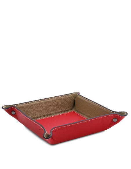 Leather valet tray