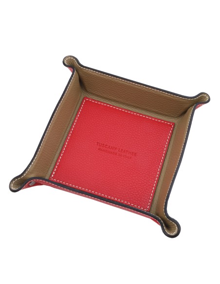 Leather valet tray