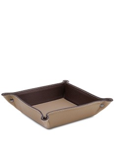 Leather valet tray