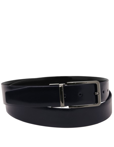 Eleganter wendegurtel 35mm aus geburstetem leder 95 cm