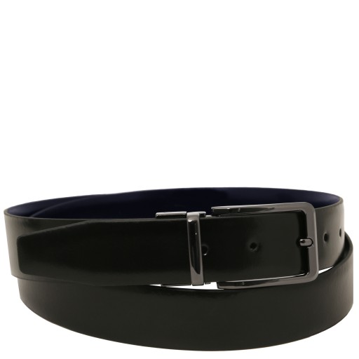 Elegant double sided brushed leather belt 35mm 95 cm