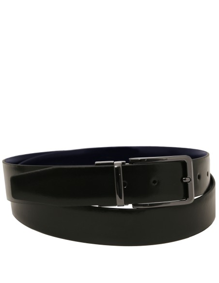 Eleganter wendegurtel 35mm aus geburstetem leder 95 cm