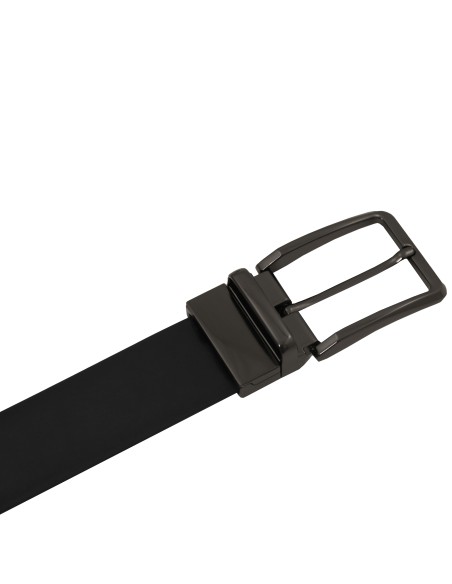 Eleganter wendegurtel 35mm aus geburstetem leder 95 cm