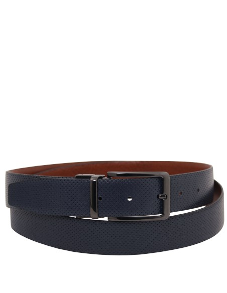 Elegant double sided leather belt 35mm in smooth leather 95 cm