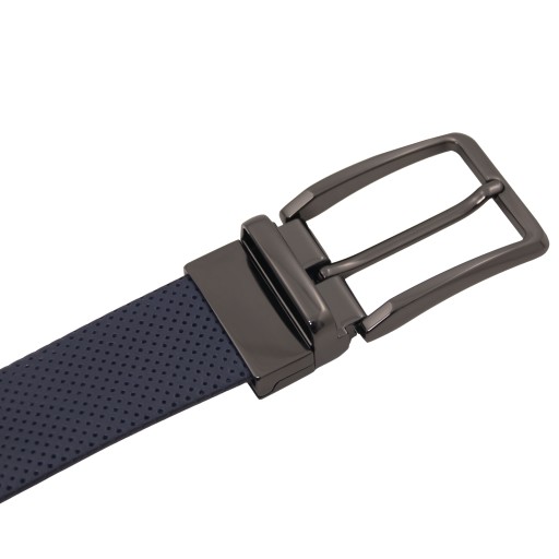 Elegant double sided leather belt 35mm in smooth leather 95 cm
