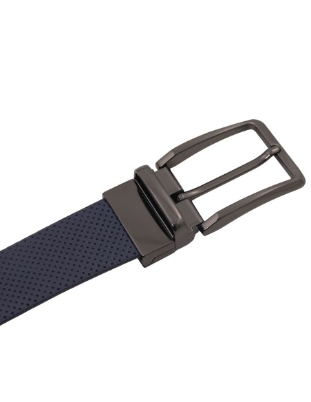 Elegant double sided leather belt 35mm in smooth leather 95 cm