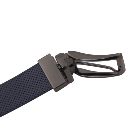 Elegant double sided leather belt 35mm in smooth leather 95 cm