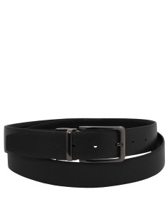 Elegant double sided leather belt 35mm in smooth leather 95 cm