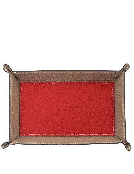 Leather valet tray