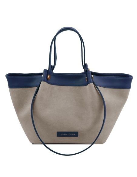 Soleil Suede leather shopping bag
