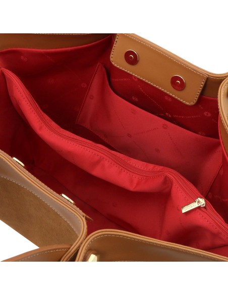 Soleil Suede leather shopping bag