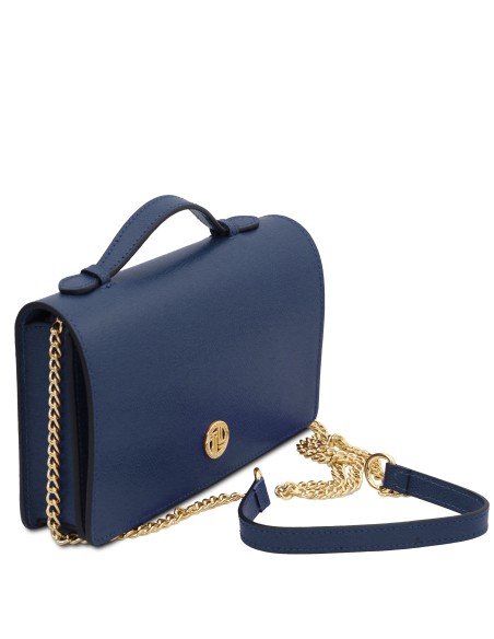 Opera Leather clutch with chain strap