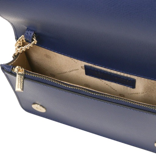 Opera Leather clutch with chain strap