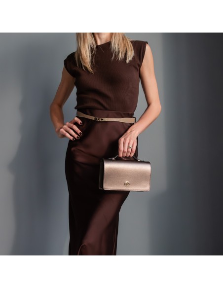 Opera Leather clutch with chain strap