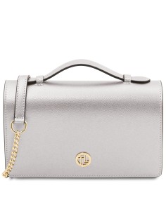 Opera Clutch aus Leder mit Schulterkette